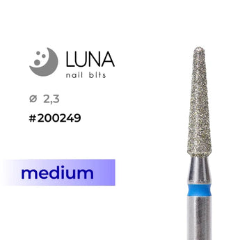 Luna Bits Diamanten freesstift kegel 2,3-10 mm medium, Blauw