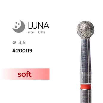 Diamond Ball Drill Bit 3.5mm, Red, Fine Grit