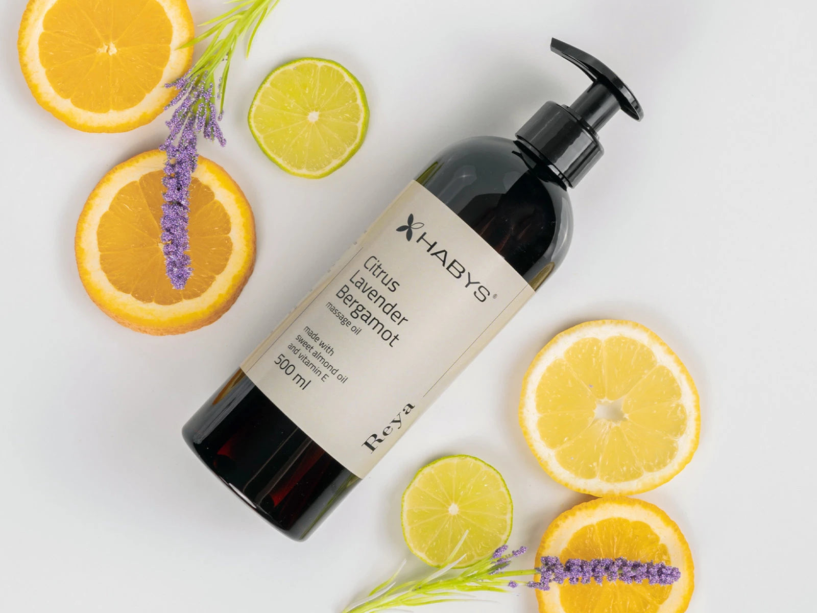 Massageolie, Citrus/Lavendel/Bergamot, 500 ml