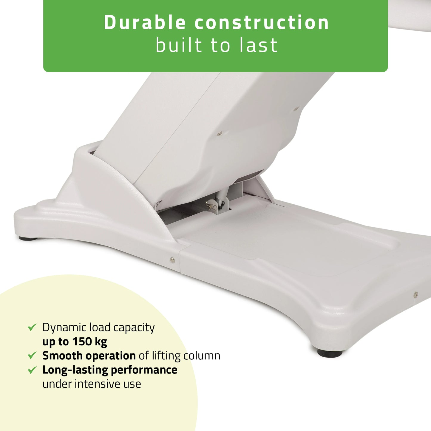 Cosmetic treatment chair, electric Elara PRO 6P, white