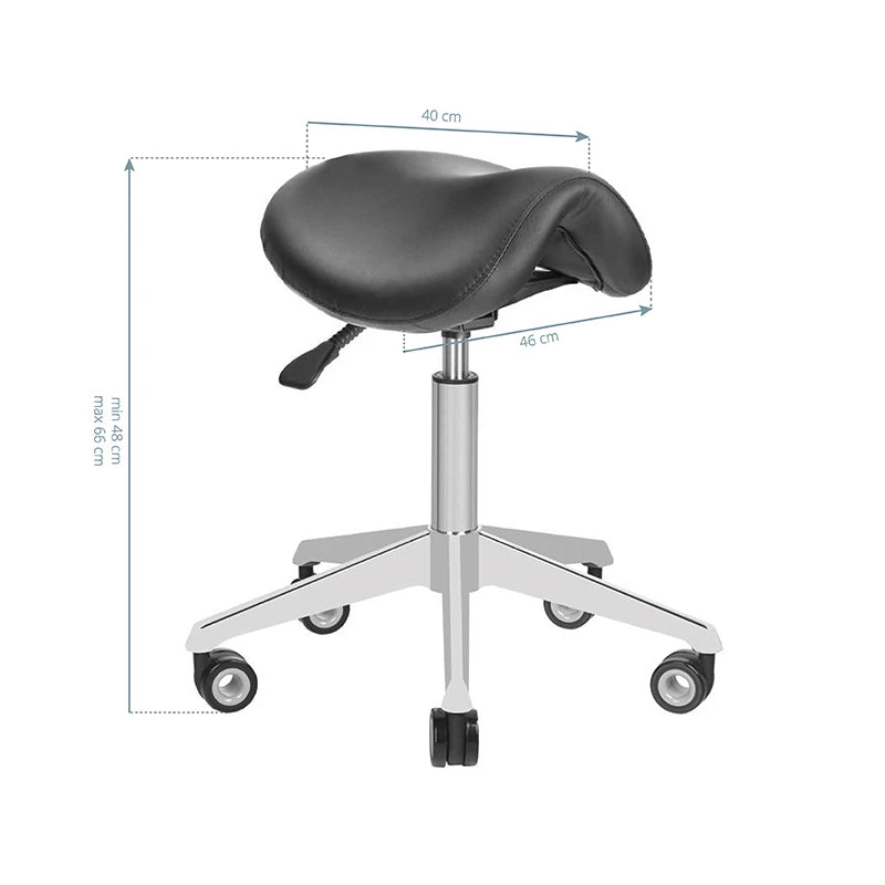 Cosmetic chair, AZZURRO 010F BUMP-UP, black