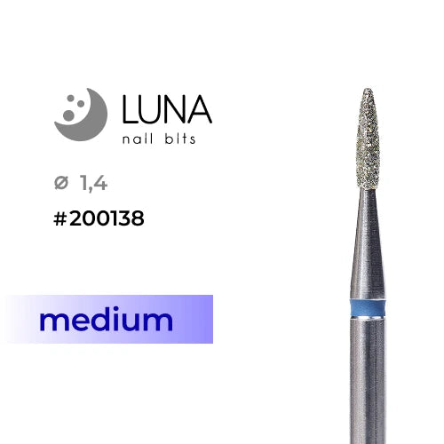 Luna Bits Diamantfräser Flamme 1,4-6 mm, Blau