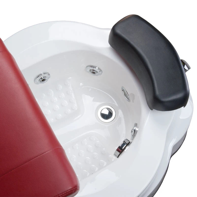 Pedicure spa behandelstoel met massage, BR-3820D, Burgundy
