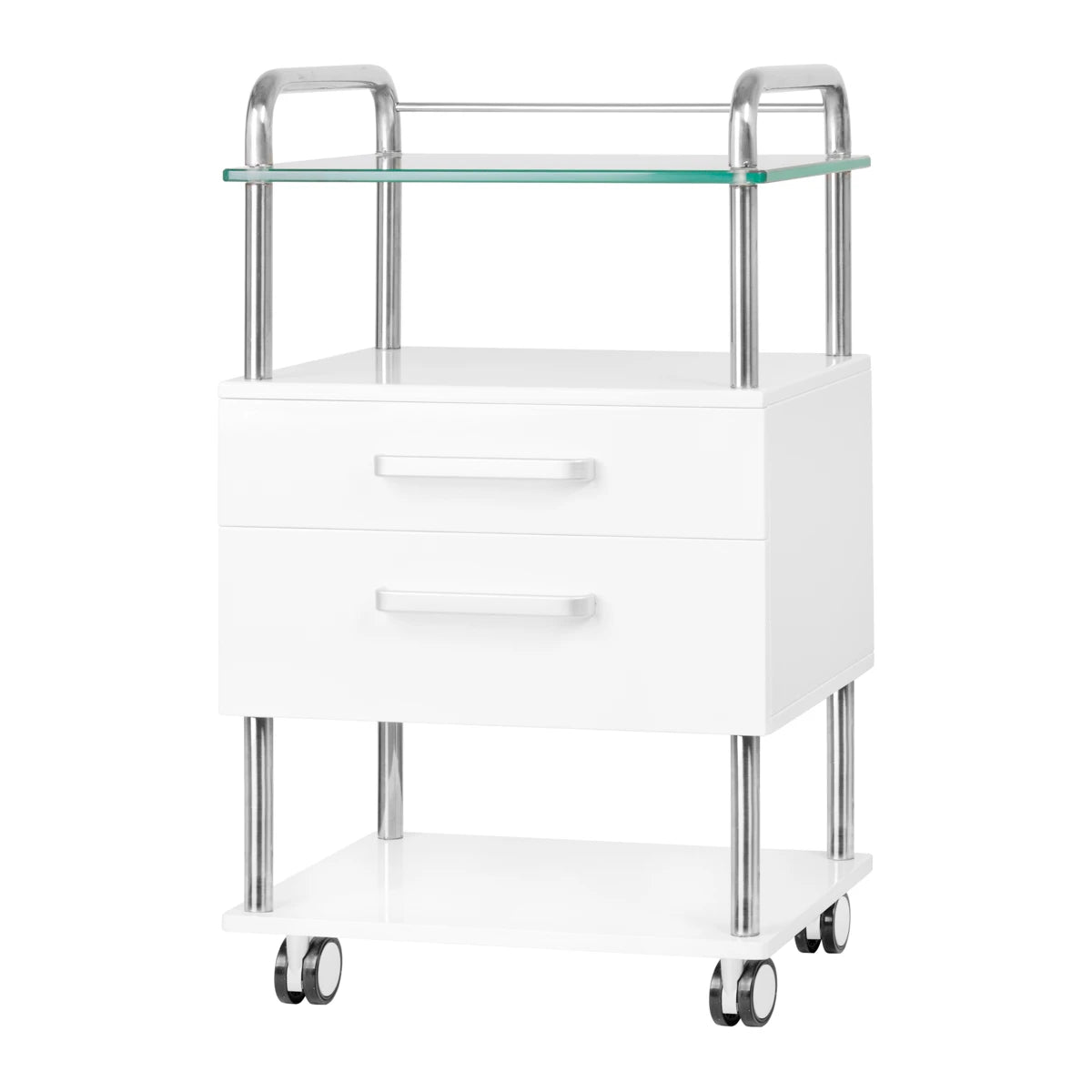 Pedicuretafel op wielen wit