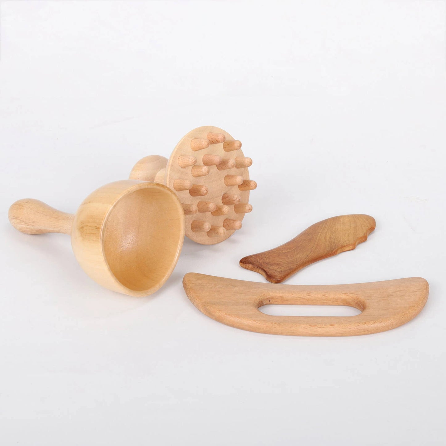 Houten massagegereedschap set, 4-delig
