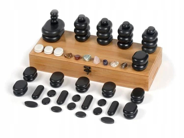 Massagestein-Set 64-teilig, Mehrfarbig