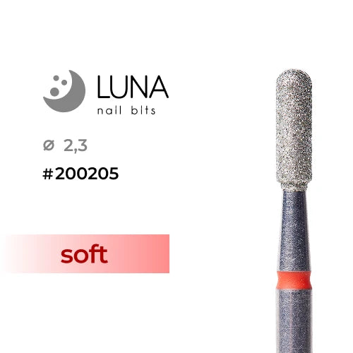 Luna Bits Diamantfräser Rundwalze (Microphone) 2,3-7, Rot Feinkorn