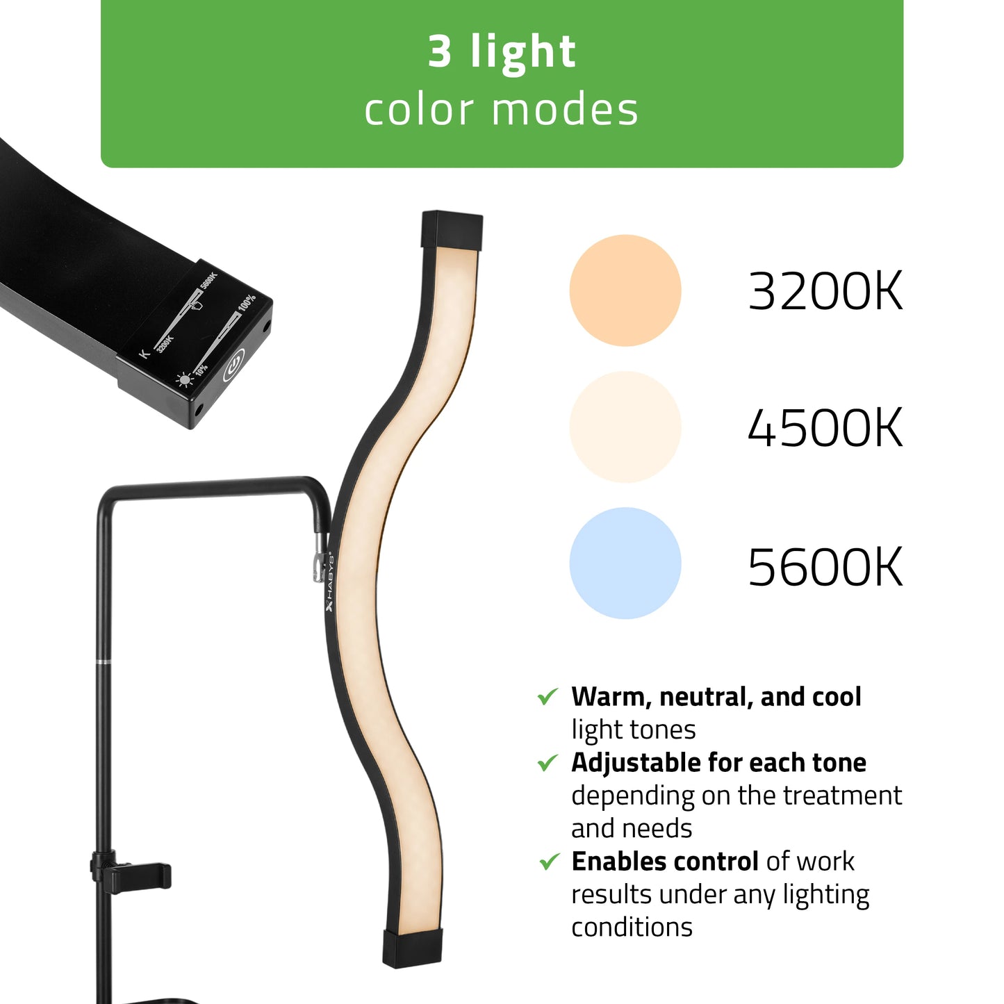 Vena Cosmetische looplamp, zwart