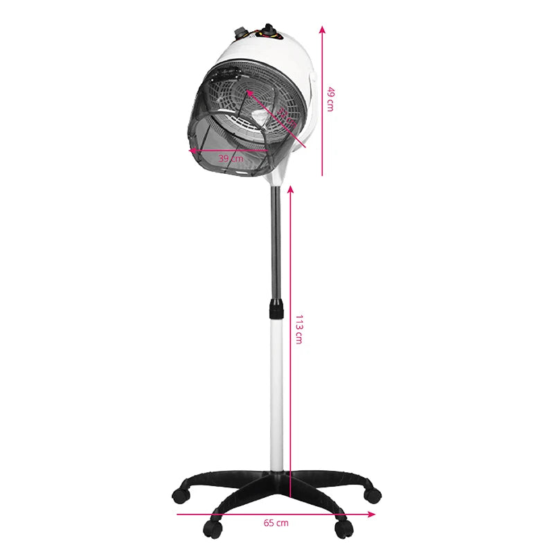 Gabbiano Haartrockner 1600 Watt Standgerät Einschalt-Schalter weiß