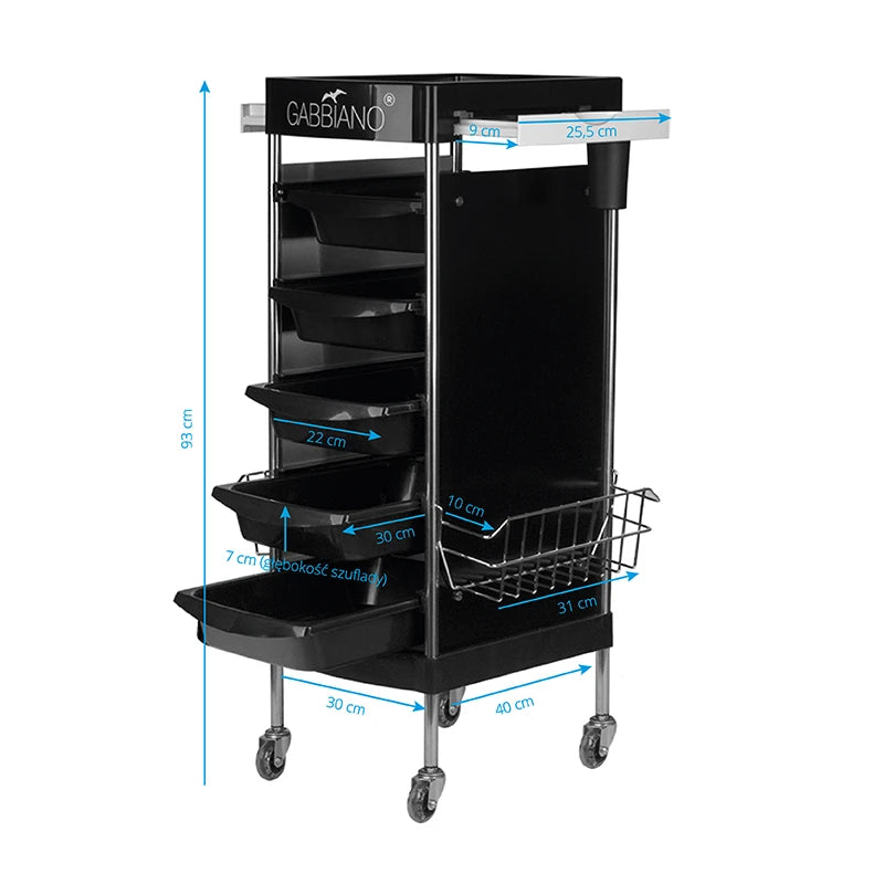 Gabbiano FX11E Kapperswagen, Zwart