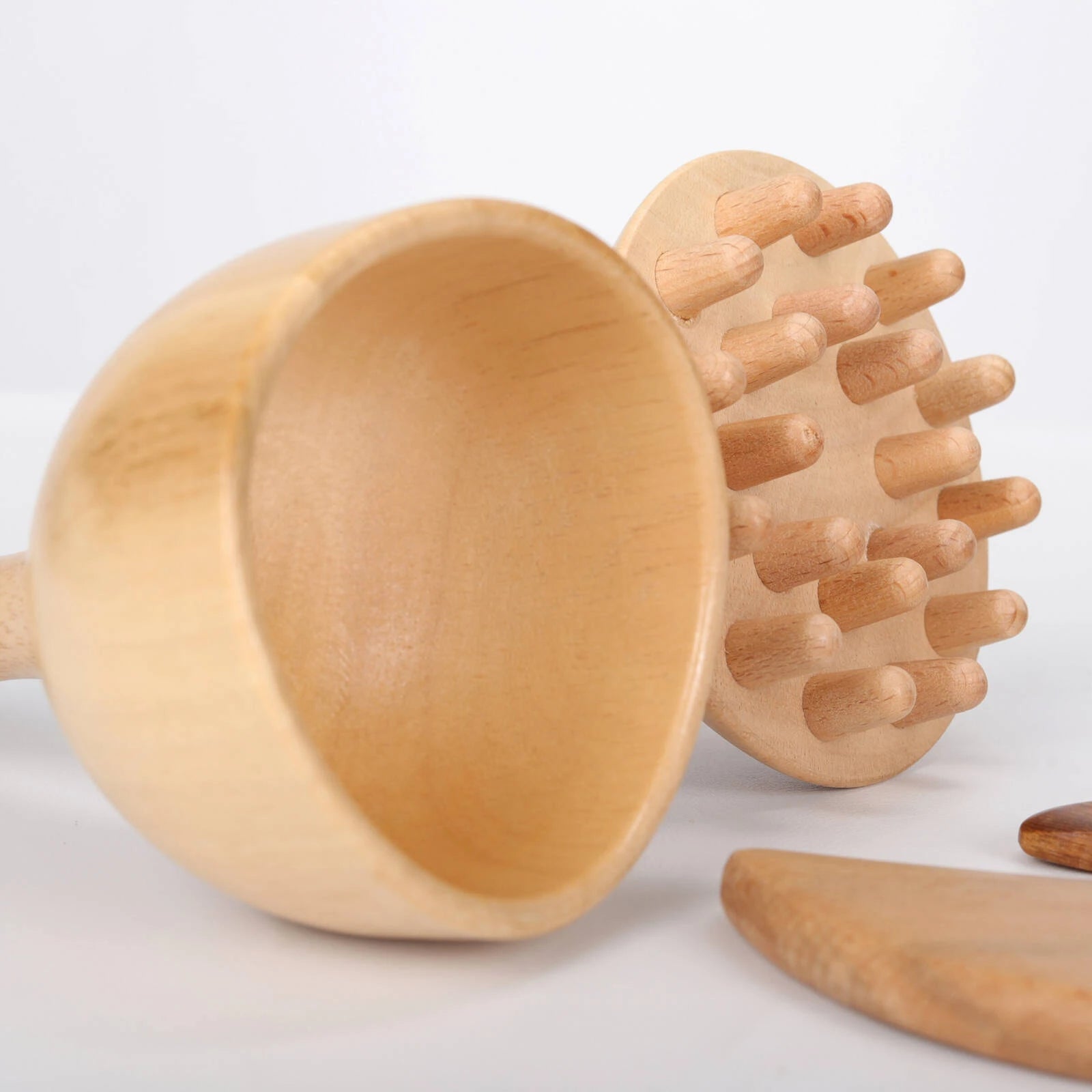 Houten massagegereedschap set, 4-delig