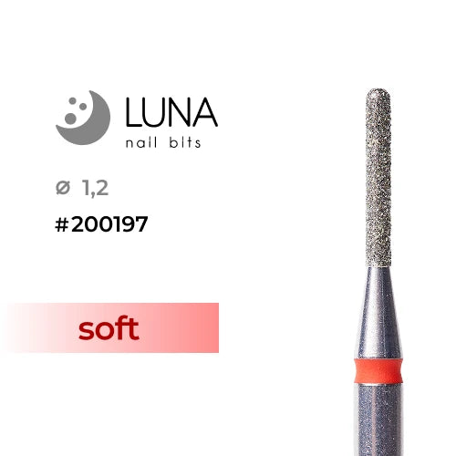 Luna Bits Diamanten freesstift cilinder 1,2-8 mm rood fijn