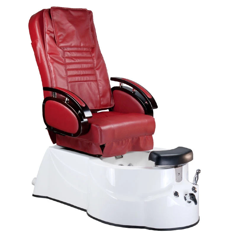 Pedicure spa behandelstoel met massage, BR-3820D, Burgundy