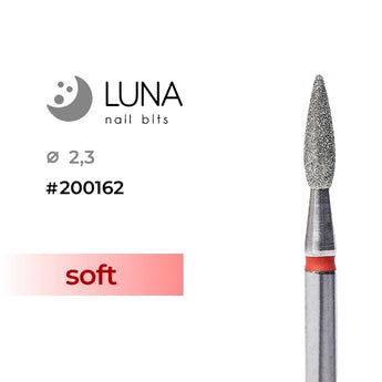 Diamond Flame Drill Bit 2.3-8, Red, Fine Grit