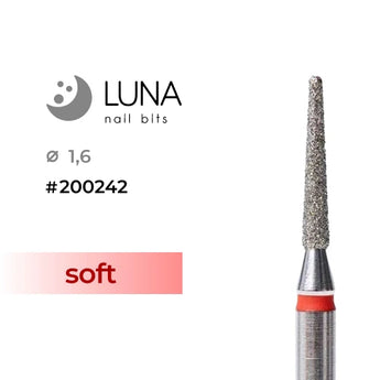 Luna Bits Diamanten freesstift kegel 1,6-10 mm rood fijn