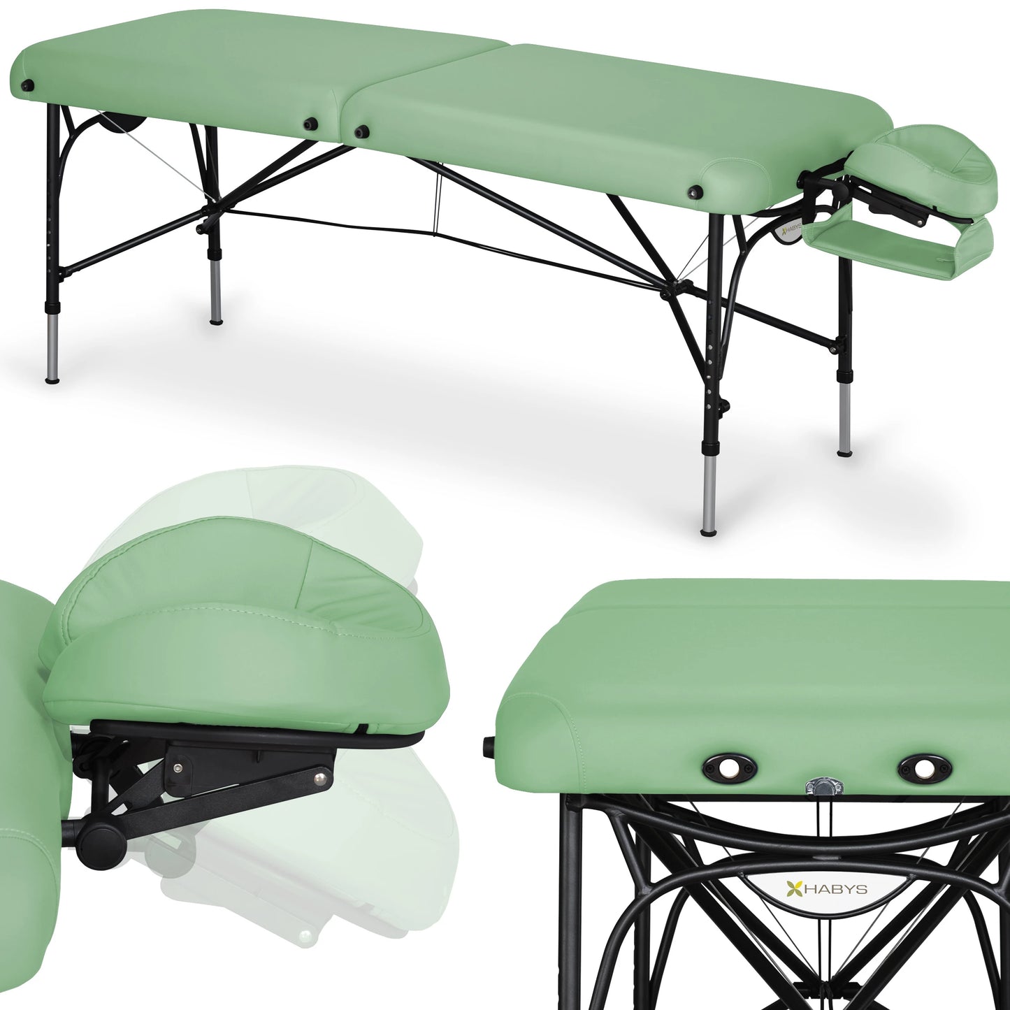Smart Alu Massageliege 70 Vinyl Flex K022, Grün