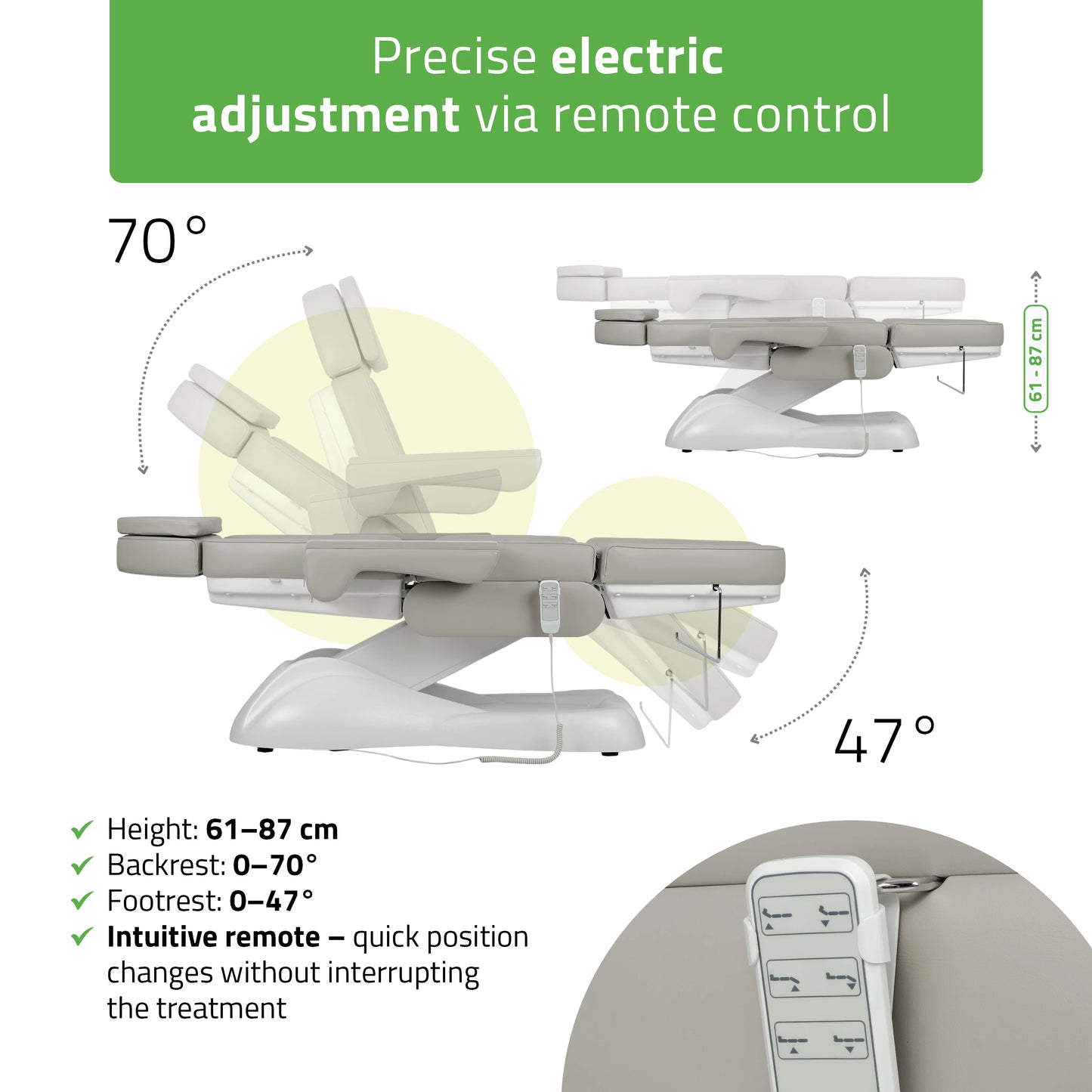 Elektrische Kosmetikliege Leo PRO 4 Comfy Base 522, Grau