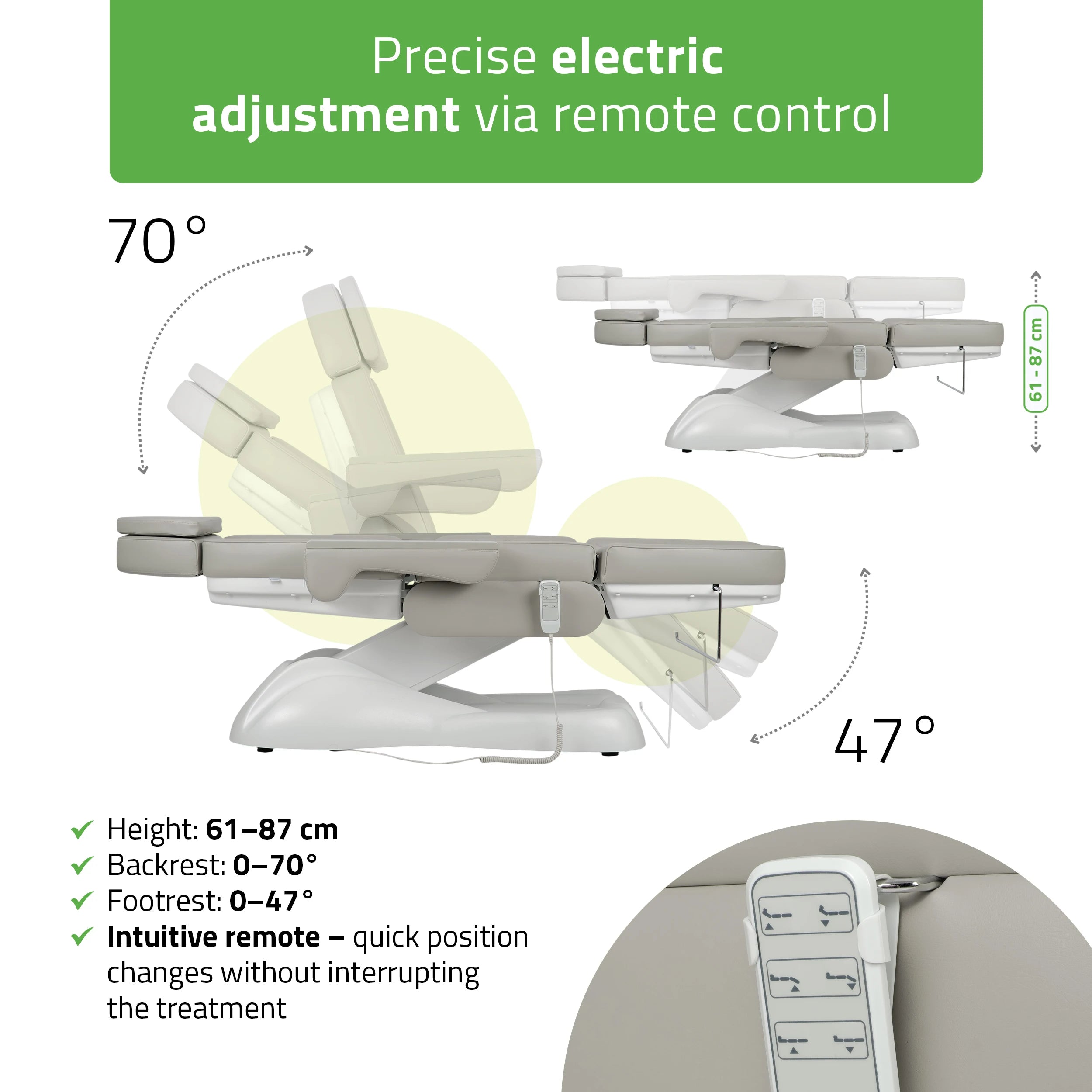 Elektrische Kosmetikliege Leo PRO 4 Comfy Base 522, Grau