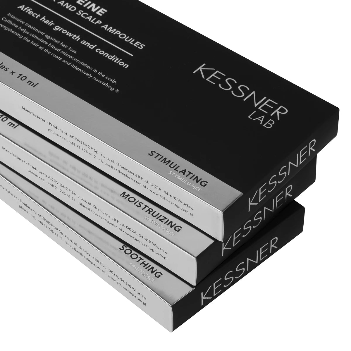 Kessner Lab Ampullen-Set: Prebiotisch, Feuchtigkeitspflege, Koffein