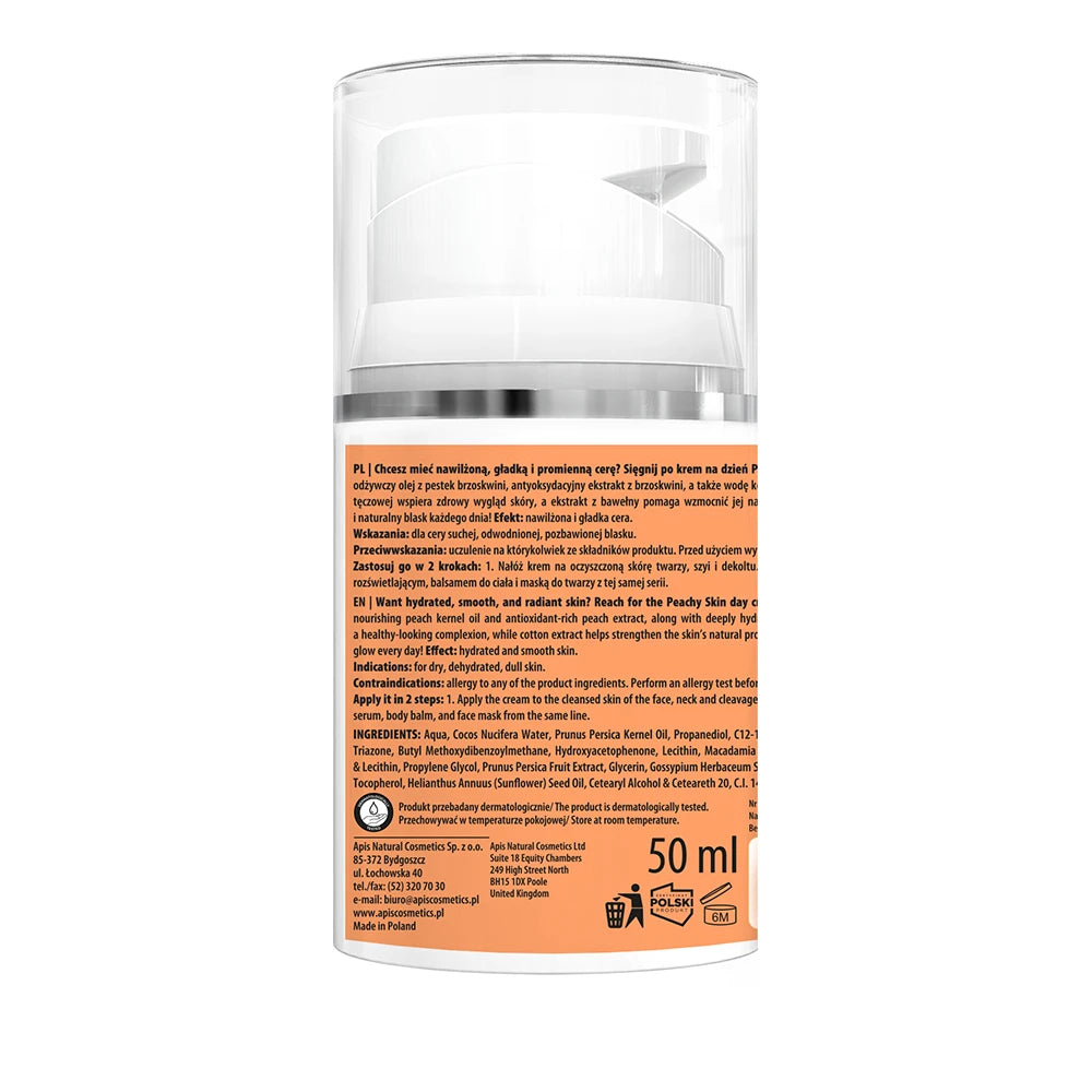 Apis PEACHY SKIN Feuchtigkeitscreme Tag SPF 20, 50 ml