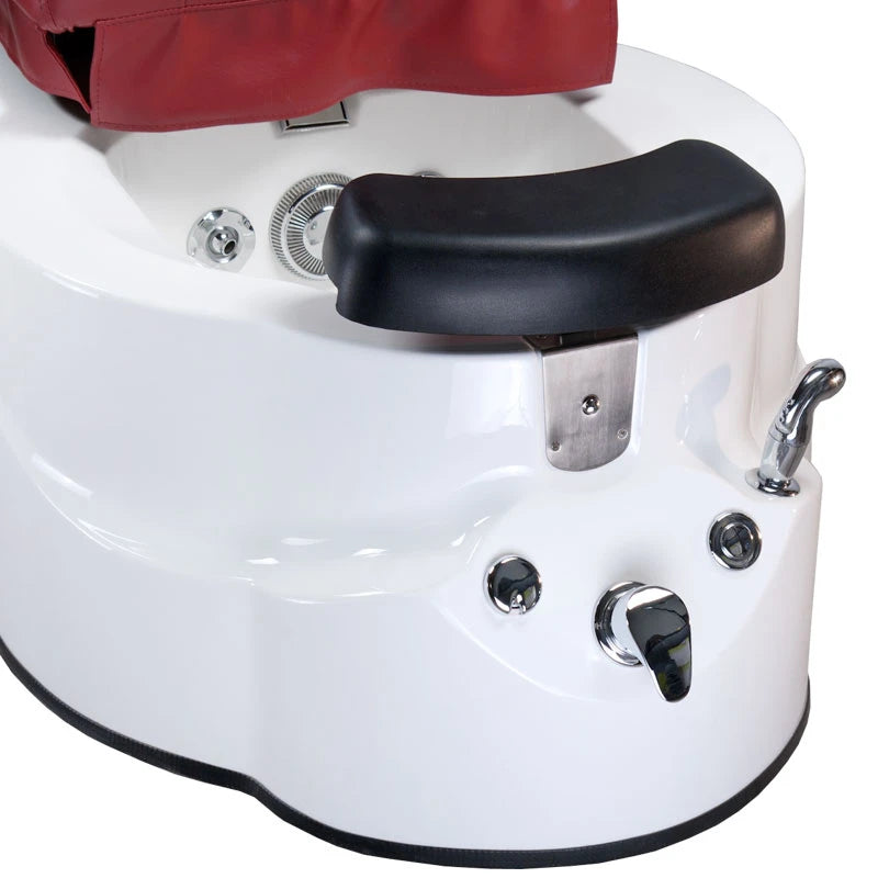Pedicure spa behandelstoel met massage, BR-3820D, Burgundy