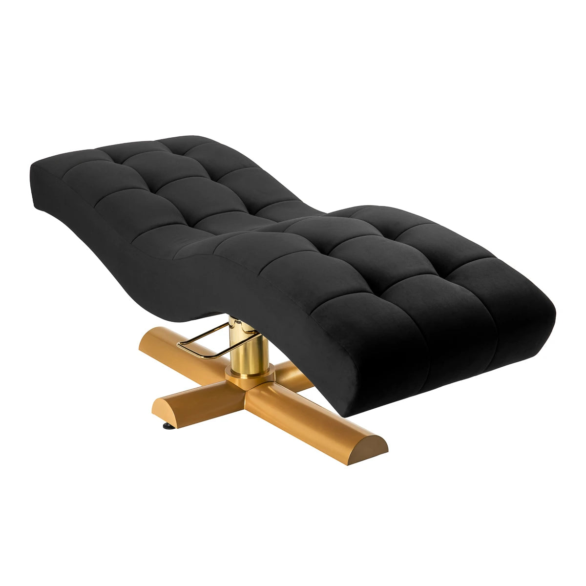 Sillon Corona behandelstoel voor wimperextensions, zwart met gouden voet