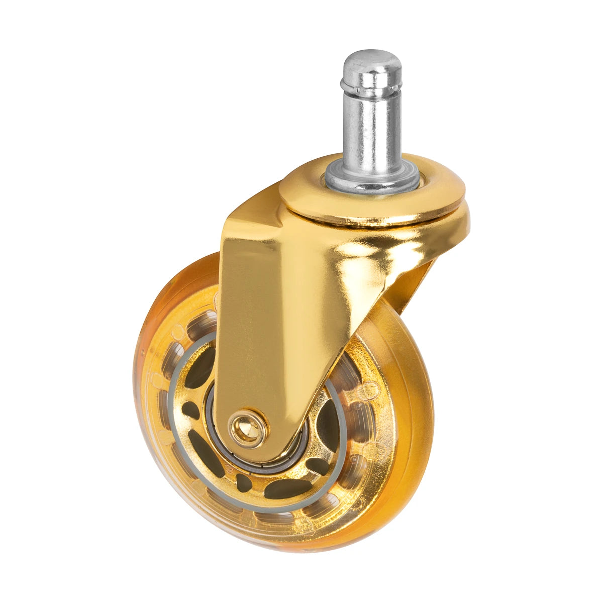 Roll Speed Stuhlrollen gold Druckknopf-Set 5 Stück