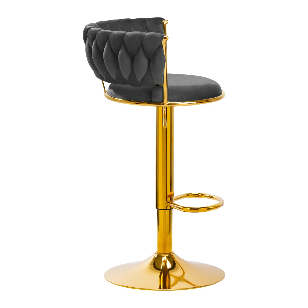 4RICO Barhocker QS-B313a, grauer Samt