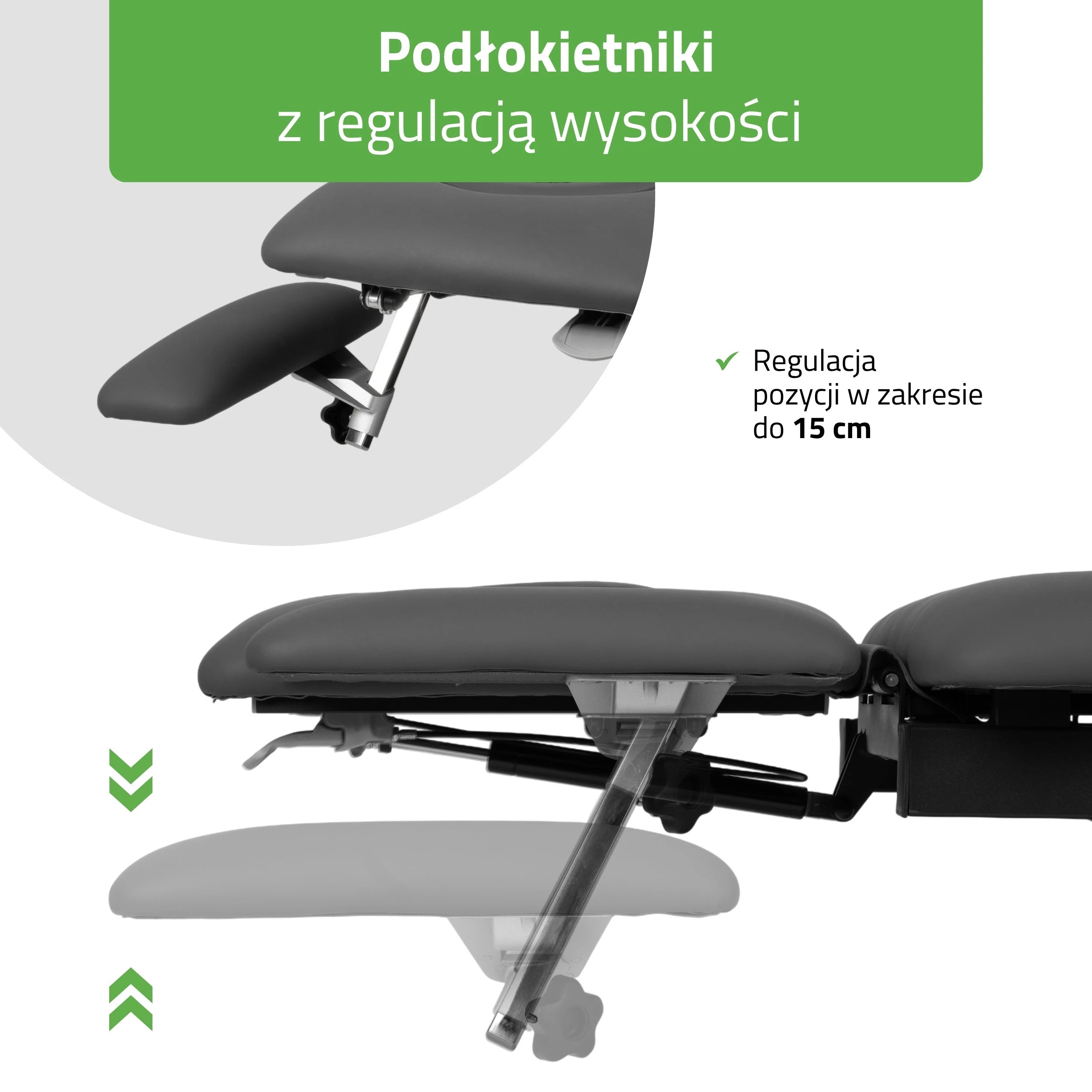 Evero Cross X4 ERGO Elektrische Therapieliege, höhenverstellbar mit Handsteuerung, ERGO-Polsterung, Touch Core k322, Grau